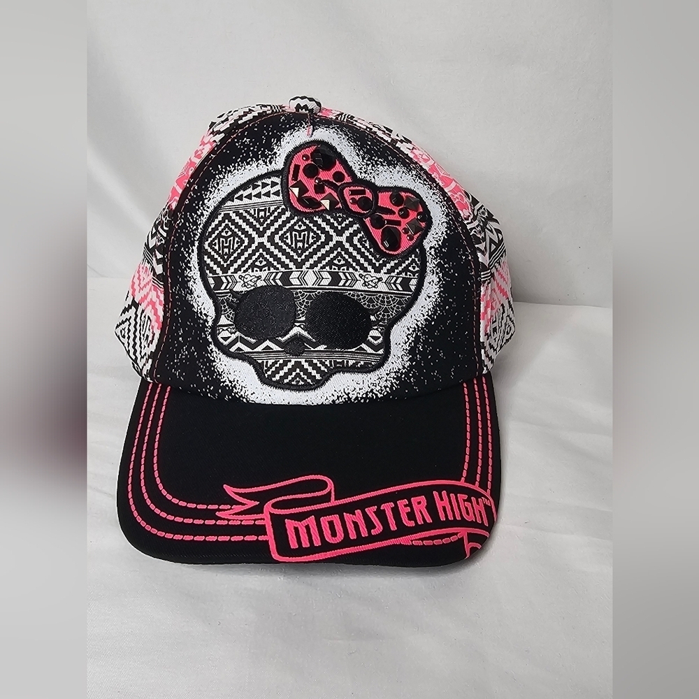 Monster High Monster Chic Hat Target Exclusive Snapback Skullette Fair Isle Rare - Picture 2 of 7
